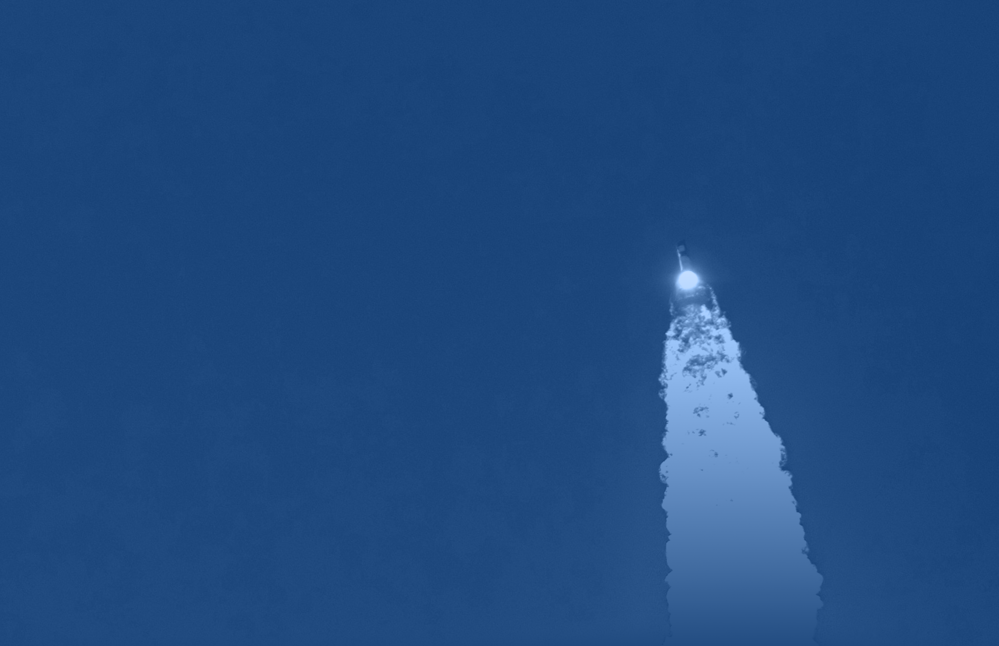 Rocket launching into space